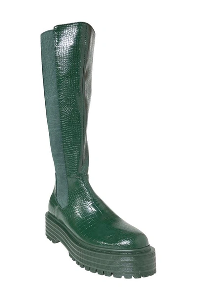 Shop Azalea Wang Sue Knee High Boot In Green