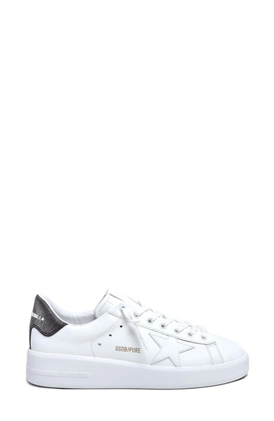 Shop Golden Goose Purestar Low Top Sneaker In White/ Dark Grey