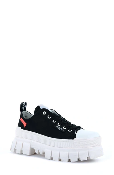 Shop Palladium Revolt Lo Tx Platform Sneaker In Black/ Marshmallow