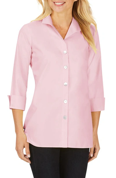 Shop Foxcroft Pandora Non-iron Cotton Shirt In Cabana Pink