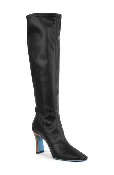 Shop Valentina Rangoni Leonida Strech Tall Boot In Black Harley Stretch