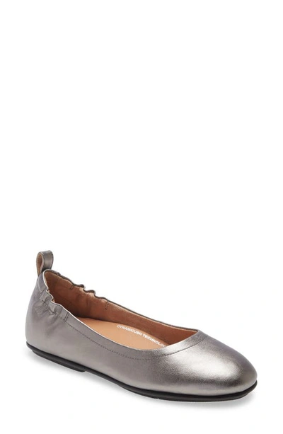 Shop Fitflop Allegro Ballet Flat In Pewter