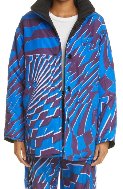 Shop Stella Mccartney X Ed Curtis Gender Inclusive Shared 3 Alex Psychedelic Reversible Jacket In Multicolor
