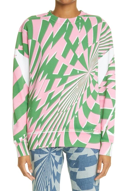 Shop Stella Mccartney X Ed Curtis Gender Inclusive Shared 3 Psychedelic Organic Cotton Sweatshirt In Multicolor
