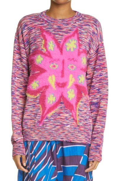 Shop Stella Mccartney X Myfawnwy Unisex Shared 3 Intarsia Sweater In Rose Multi