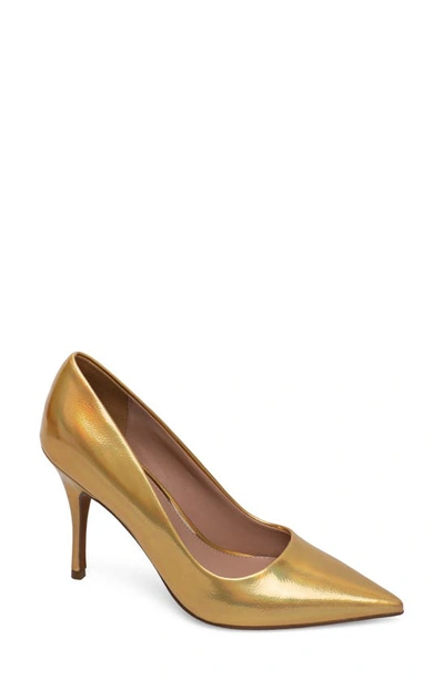 Shop Linea Paolo Payton Pointy Toe Pump In Gold