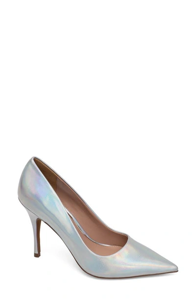Shop Linea Paolo Payton Pointy Toe Pump In Silver