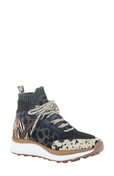 Shop Otbt Hybrid High Top Platform Sneaker In Animal Print Calf Hair