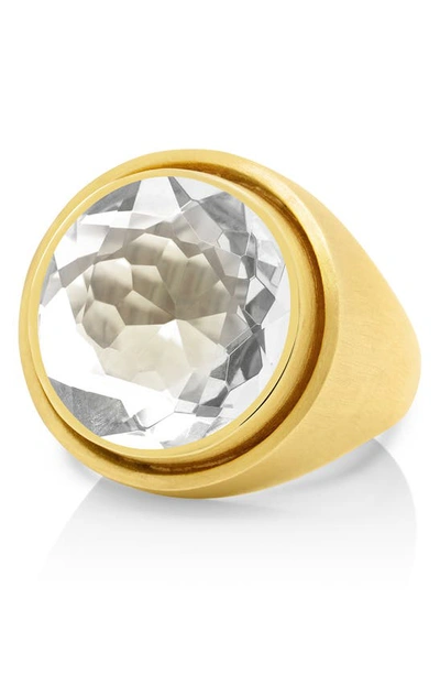 Shop Dean Davidson Signature Quartz Ring In Crystal Quartz/ Gold