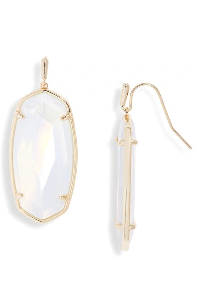 Shop Kendra Scott Elle Faceted Drop Earrings In Iridescent Opalite
