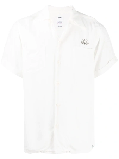 Shop Visvim Logo-print Short Sleeved Shirt In White