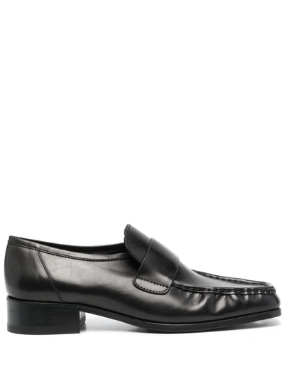Shop Dsquared2 Square-toe Loafers In Black