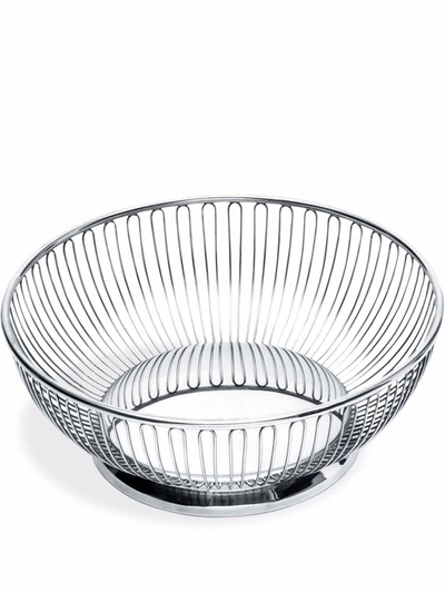Alessi Small Round Wire Basket In Silver