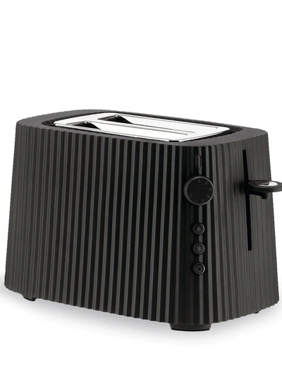 Shop Alessi Plissé Electric Toaster In Black