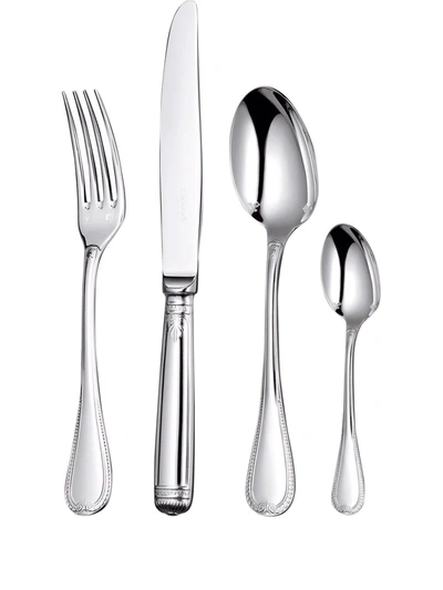 Christofle Malmaison 48-piece Silver-plated Flatware Set With Chest In Silver