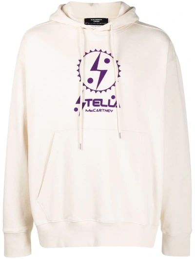 Stella Mccartney Off-white Tom Tosseyn Edition Graphic Logo Hoodie In Neutrals