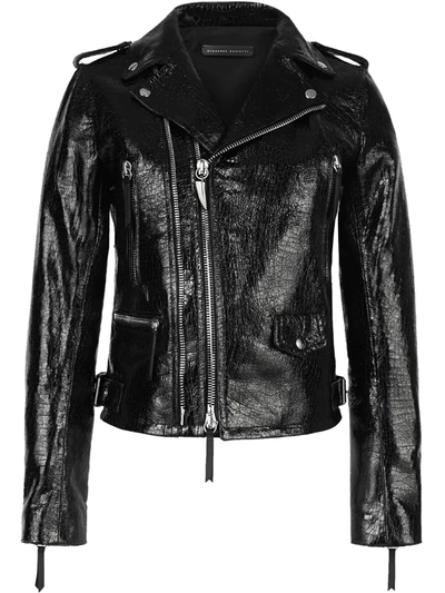 Shop Giuseppe Zanotti Amelia Biker Jacket In Black