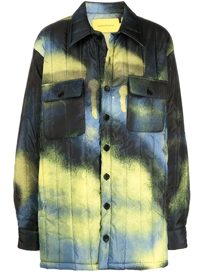 Shop Marques' Almeida Tie Dye-print Padded Coat In Multicolour