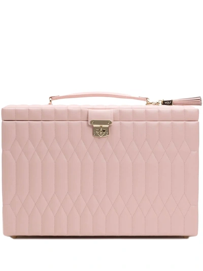 Shop Wolf Extra-large Caroline Jewellery Box In Pink