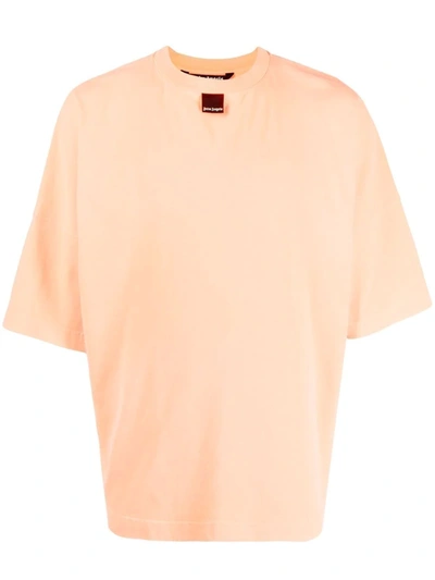 Shop Palm Angels Logo-patch Cotton T-shirt In Orange