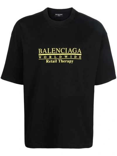 Black 'retail Therapy' Logo T-shirt