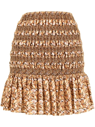 Acler Kyle Skirt In Brown