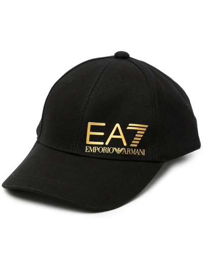 Shop Ea7 Logo-print Baseball Cap In Black