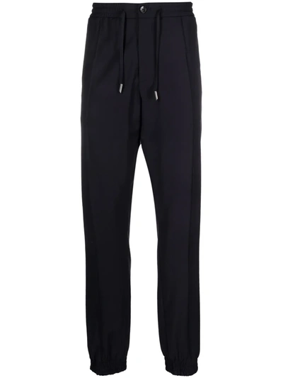 Shop Billionaire Pressed-crease Elasticated-waist Trousers In Blue