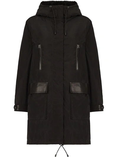 Shop Giuseppe Zanotti Minsk Hooded Coat In Black
