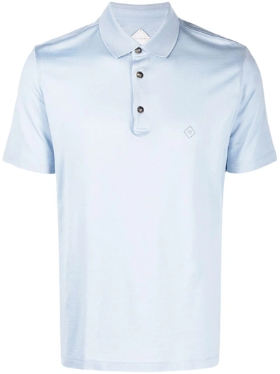 Shop Pal Zileri Plain Polo Shirt In Blue