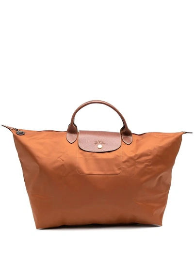 Longchamp Le Pliage Folding Travel Bag In Brown
