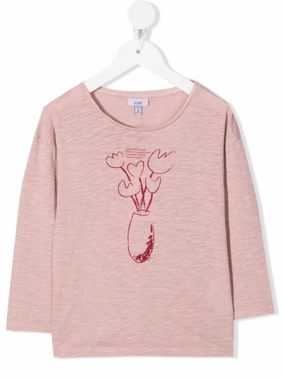 Shop Knot Garden Shed Longsleeved T-shirt In Pink