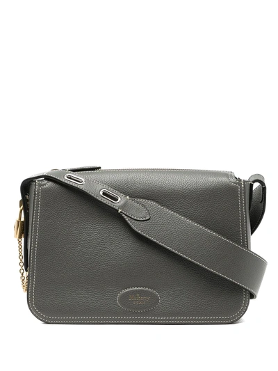 Shop Mulberry Small Billie Leather Crossbody Bag In Grey