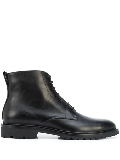 Shop Koio Bergamo Leather Lace-up Boots In Black