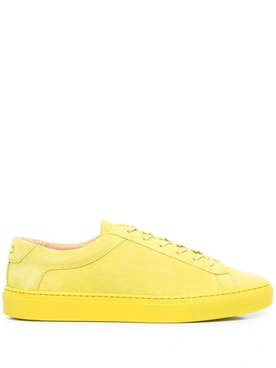 Shop Koio Capri Low-top Suede Sneakers In Yellow