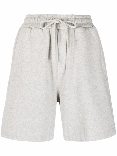 Shop Nanushka Organic Cotton Track Shorts In Grey