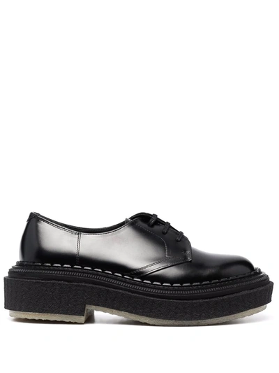 Shop Adieu Type 135 Leather Derby Shoes In Black