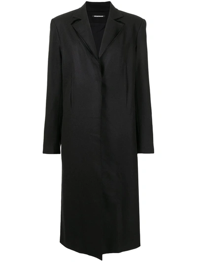 Shop Boyarovskaya Slit-detail Single-breasted Coat In Black