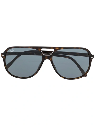 Shop Ray Ban Bill Aviator Sunglasses In Brown