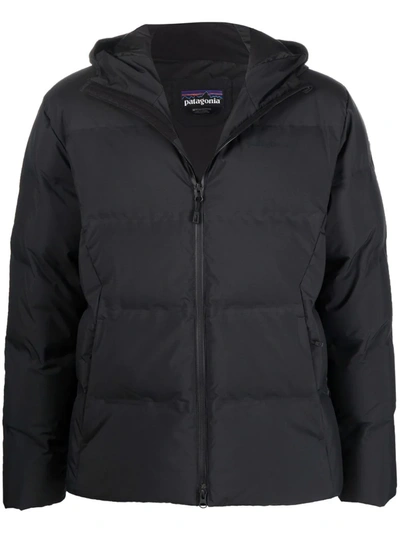 Shop Patagonia Padded Zip-up Down Jacket In Black