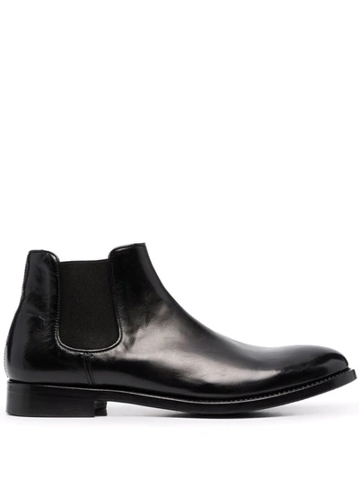 Shop Alberto Fasciani Slip-on Leather Boots In Black