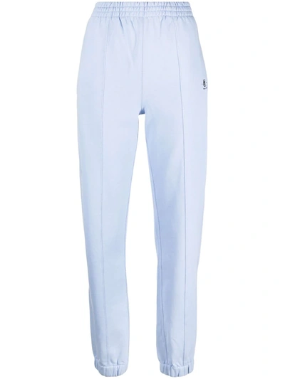 Shop Helmut Lang Logo-print Track Pants In Blue