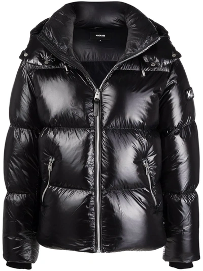 Shop Mackage Padded Zip-up Coat In Black