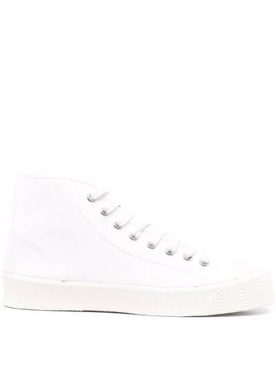 Shop Spalwart Logo Hi-top Sneakers In White