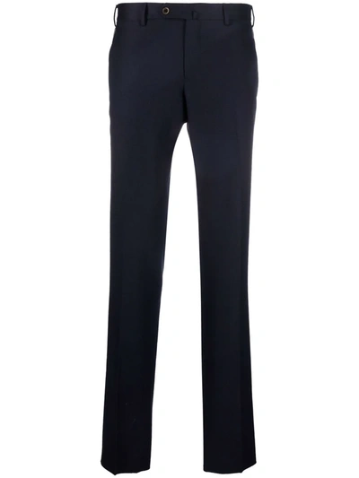 Shop Pt01 Slim-fit Wool Trousers In Blue