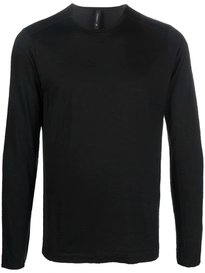 Shop Transit Long-sleeve Cotton T-shirt In Black