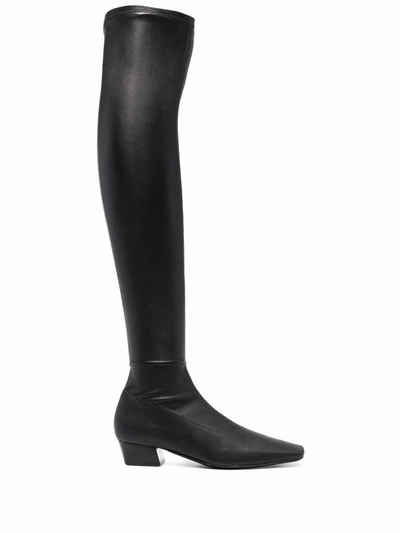Shop By Far Colette Thigh-high Boots In Black