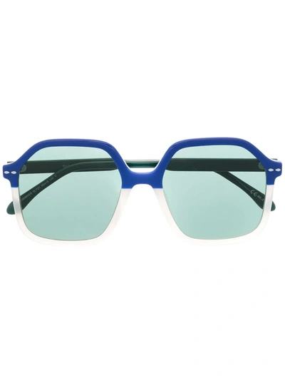 Shop Isabel Marant Eyewear Square Frame Sunglasses In Blue