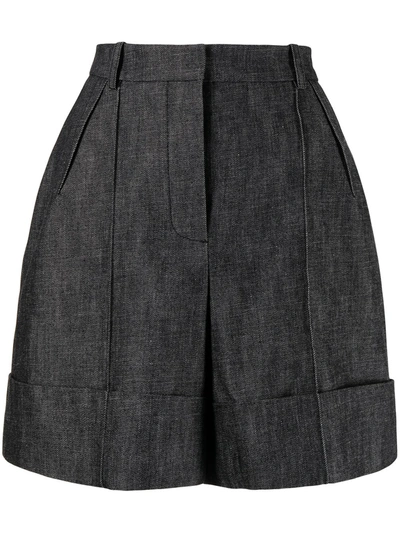 Shop Dice Kayek Pleat-detail Tailored Shorts In Black