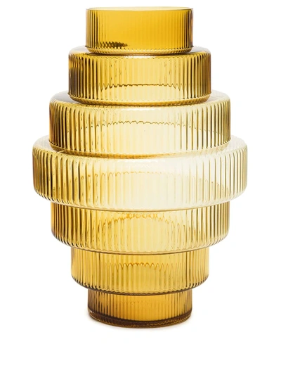 Pols Potten Yellow Steps Large Vase In Yellow